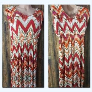 One World Women's Plus Size 2X Maxi Dress